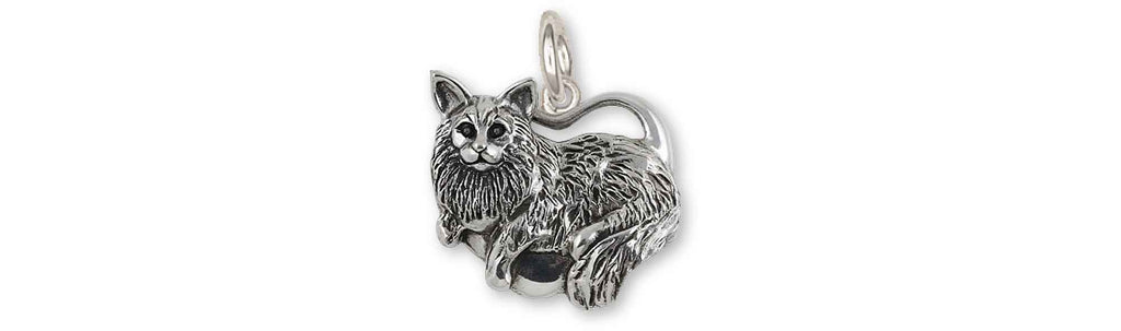 Maine Coon Charms Maine Coon Charm Sterling Silver Maine Coon Jewelry Maine Coon jewelry