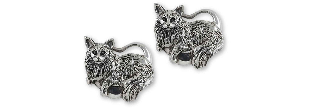 Maine Coon Charms Maine Coon Cufflinks Sterling Silver Maine Coon Jewelry Maine Coon jewelry