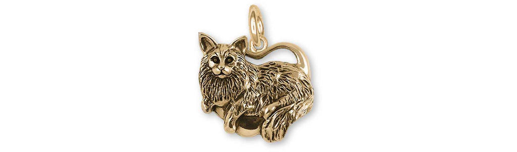 Maine Coon Charms Maine Coon Charm 14k Gold Vermeil Maine Coon Jewelry Maine Coon jewelry