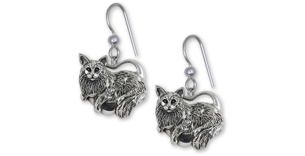 Maine Coon Charms Maine Coon Earrings Sterling Silver Maine Coon Jewelry Maine Coon jewelry