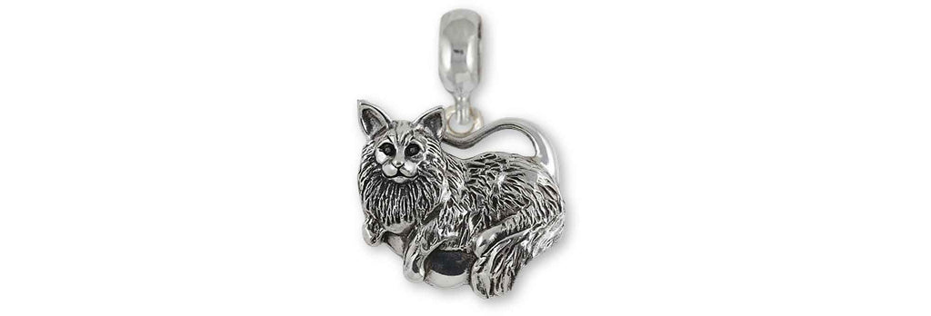 Maine Coon Charms Maine Coon Charm Slide Sterling Silver Maine Coon Jewelry Maine Coon jewelry