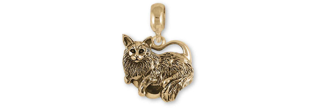 Maine Coon Charms Maine Coon Charm Slide 14k Gold Vermeil Maine Coon Jewelry Maine Coon jewelry