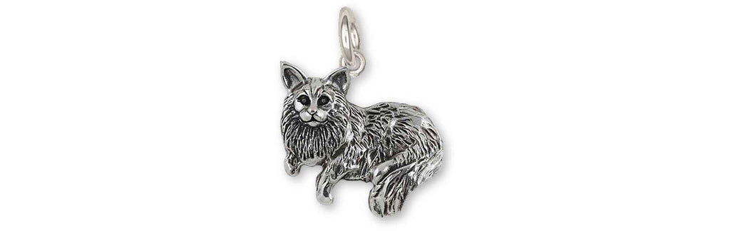 Maine Coon Charms Maine Coon Charm Sterling Silver Maine Coon Jewelry Maine Coon jewelry