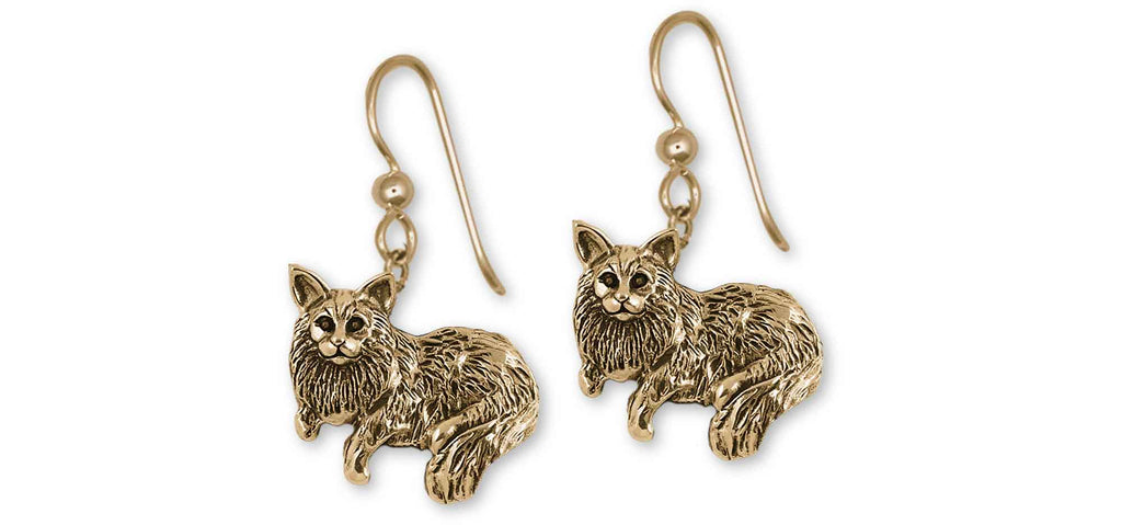 Maine Coon Charms Maine Coon Earrings 14k Gold Vermeil Maine Coon Jewelry Maine Coon jewelry