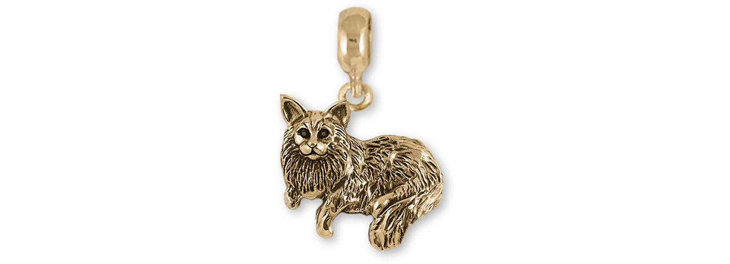 Maine Coon Charms Maine Coon Charm Slide 14k Gold Vermeil Maine Coon Jewelry Maine Coon jewelry
