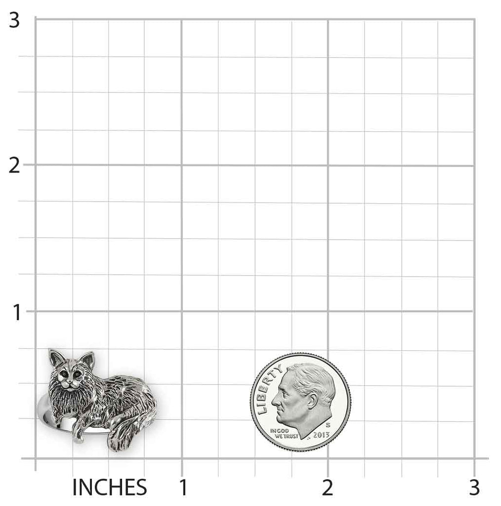 Maine Coon Ring Sterling Silver Handmade Maine Coon Jewelry  MC2B-R