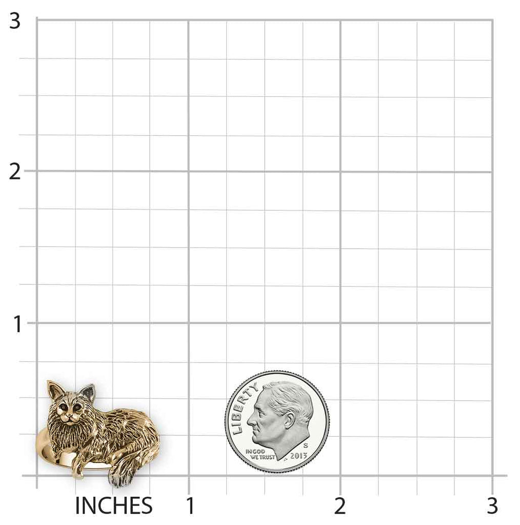 Maine Coon Ring 14k Gold Vermeil Handmade Maine Coon Jewelry  MC2B-RVM