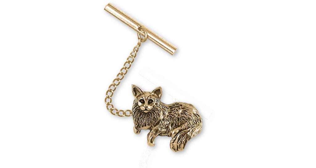 Maine Coon Charms Maine Coon Tie Tack 14k Gold Vermeil Maine Coon Jewelry Maine Coon jewelry