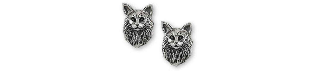 Maine Coon Charms Maine Coon Earrings Sterling Silver Maine Coon Jewelry Maine Coon jewelry