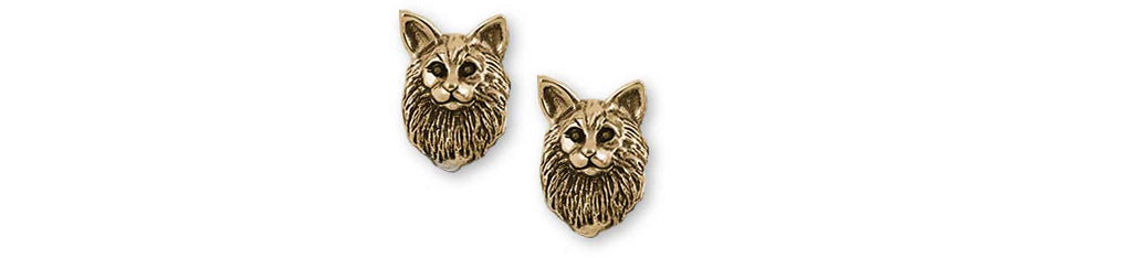 Maine Coon Charms Maine Coon Earrings 14k Gold Vermeil Maine Coon Jewelry Maine Coon jewelry