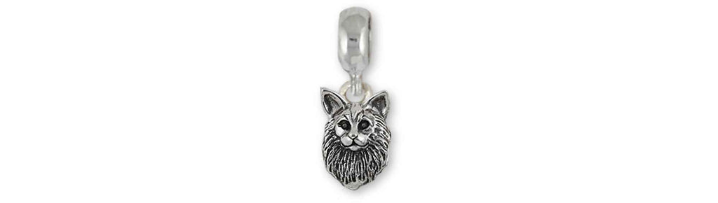 Maine Coon Charms Maine Coon Charm Slide Sterling Silver Maine Coon Jewelry Maine Coon jewelry