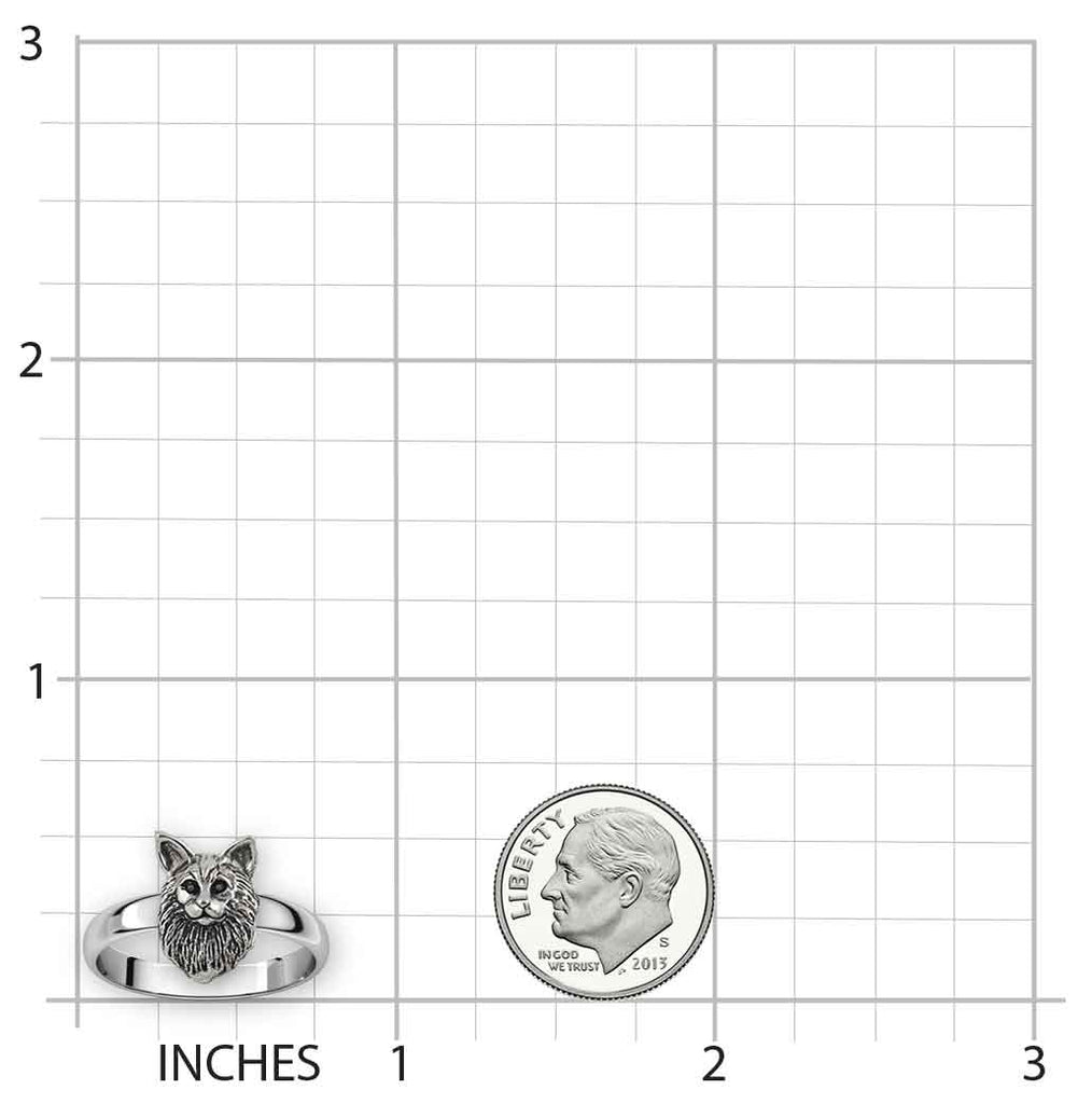 Maine Coon Ring Sterling Silver Handmade Maine Coon Jewelry  MC2H-R