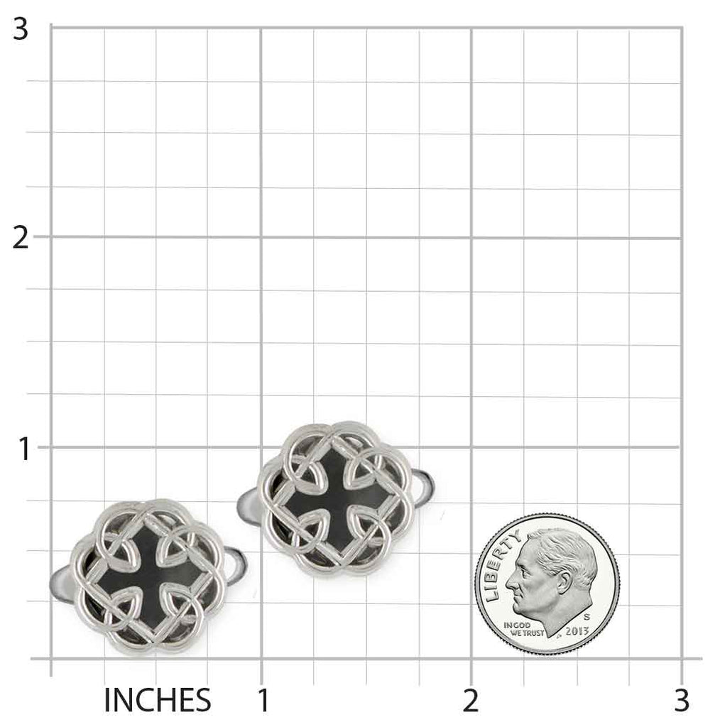 Celtic Knot Father And Daughter Cross Cuff Links Jewelry  Silver MFC2-CL