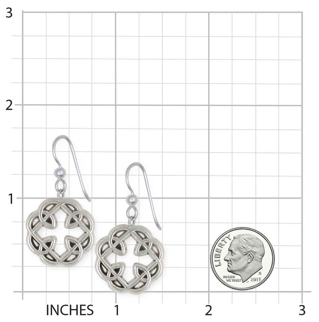 Celtic Knot Father And Daughter Cross Earrings Jewelry Sterling Silver MFC2-E