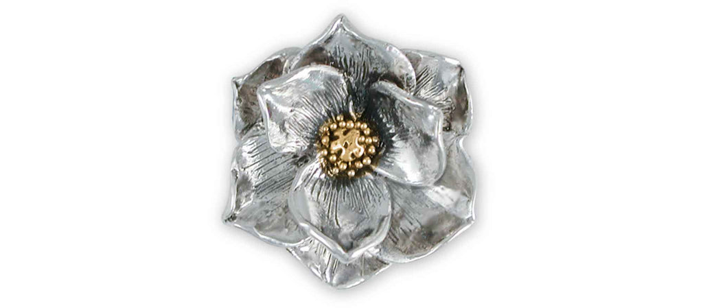 Magnolia Pendant Jewelry Gold Vermeil Handmade Flower Pendant MG3-CSVM