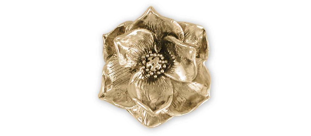 Magnolia Pendant Jewelry 14k Yellow Gold Vermeil Handmade Flower Pendant MG3-PVM