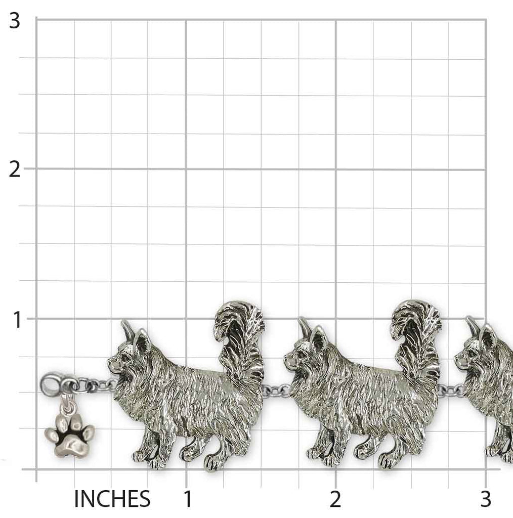 Maine Coon Bracelet Sterling Silver Handmade Maine Coon Cat Jewelry  MN14-BR