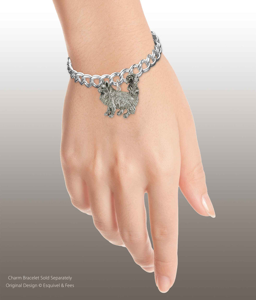 Maine Coon Charm Sterling Silver Handmade Maine Coon Cat Jewelry  MN14-C