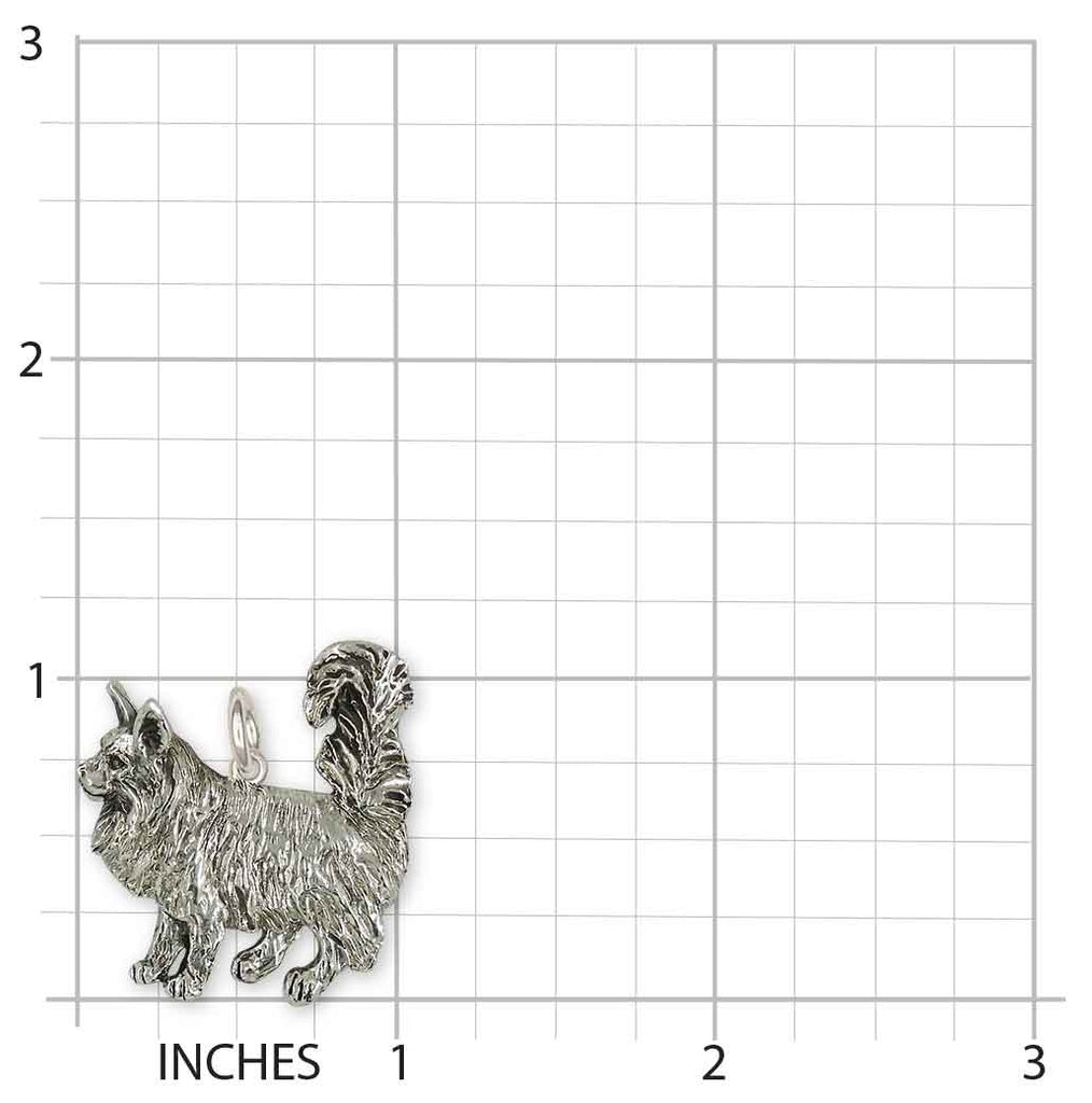 Maine Coon Charm Sterling Silver Handmade Maine Coon Cat Jewelry  MN14-C