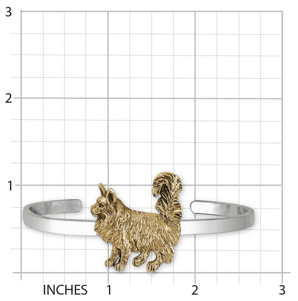 Maine Coon Bracelet 14k Gold Vermeil And Sterling Silver Handmade Maine Coon Cat Jewelry  MN14-CBVM