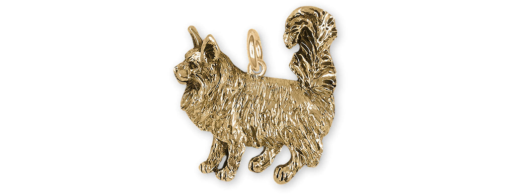 Maine Coon Charms Maine Coon Charm 14k Yellow Gold Maine Coon Cat Jewelry Maine Coon jewelry