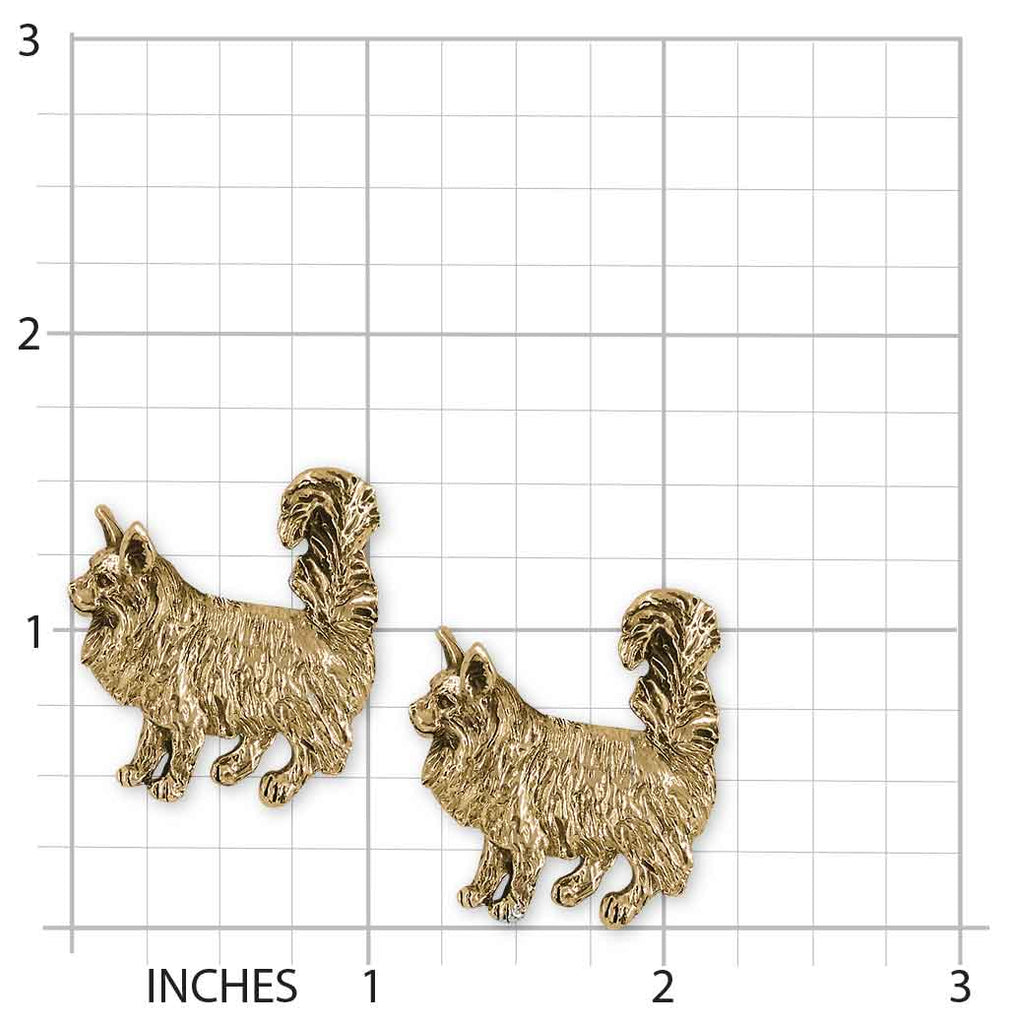 Maine Coon Cufflinks 14k Gold Vermeil Handmade Maine Coon Cat Jewelry  MN14-CLVM