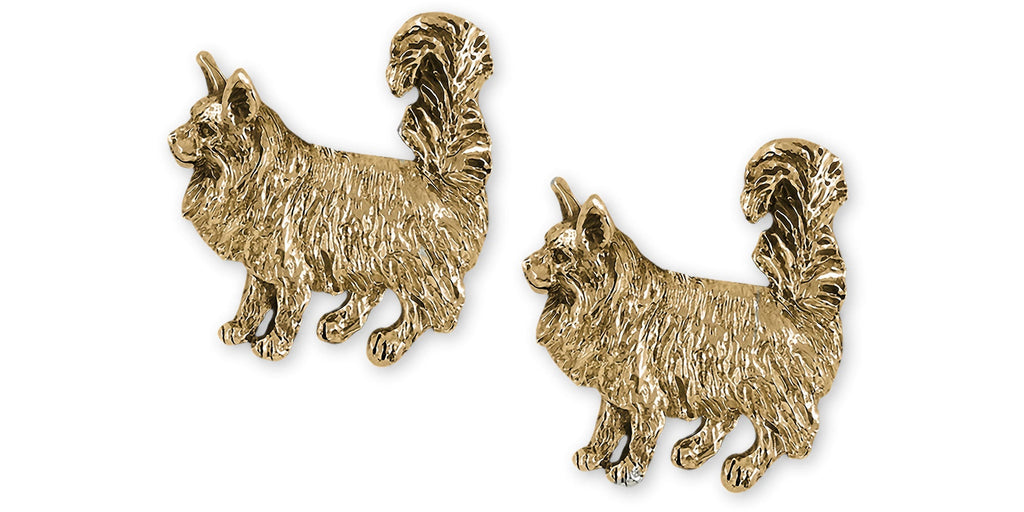 Maine Coon Charms Maine Coon Cufflinks 14k Gold Vermeil Maine Coon Cat Jewelry Maine Coon jewelry