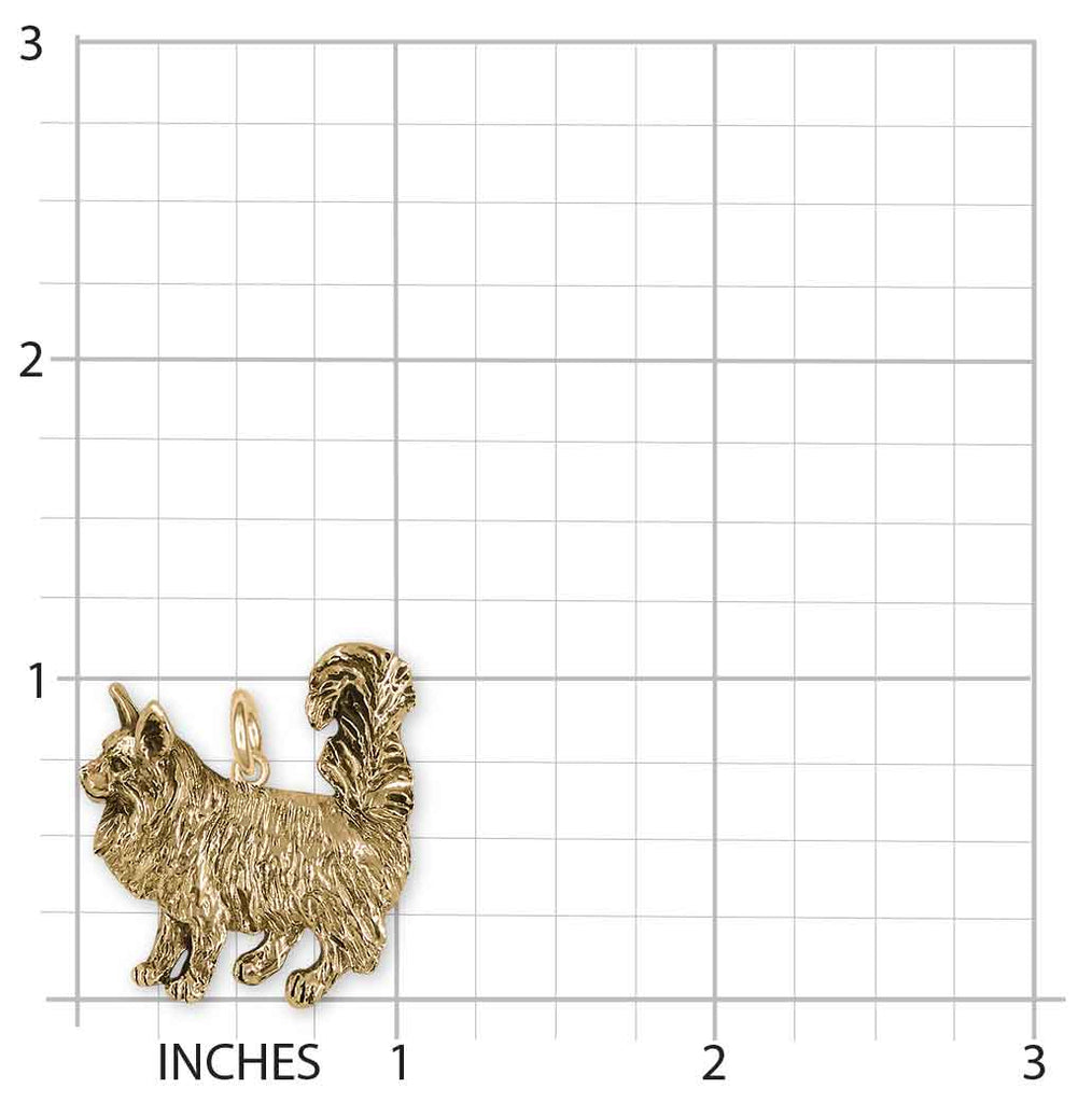 Maine Coon Charm 14k Gold Vermeil Handmade Maine Coon Cat Jewelry  MN14-CVM