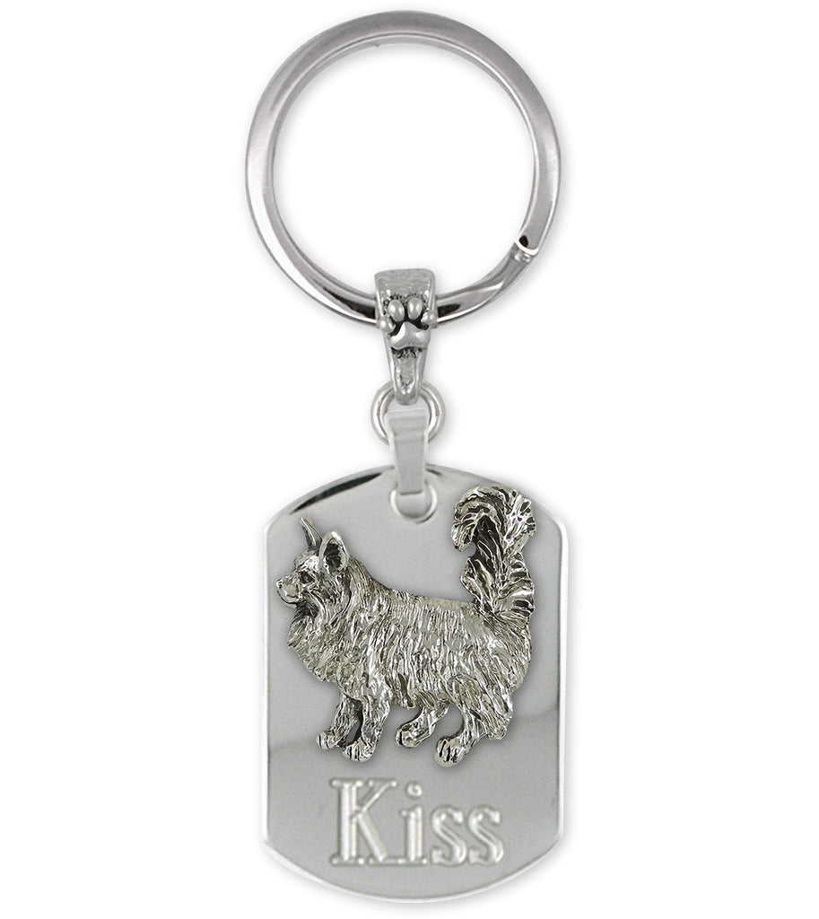 Maine Coon Charms Maine Coon Key Ring Sterling Silver And Stainless Steel Maine Coon Cat Jewelry Maine Coon jewelry