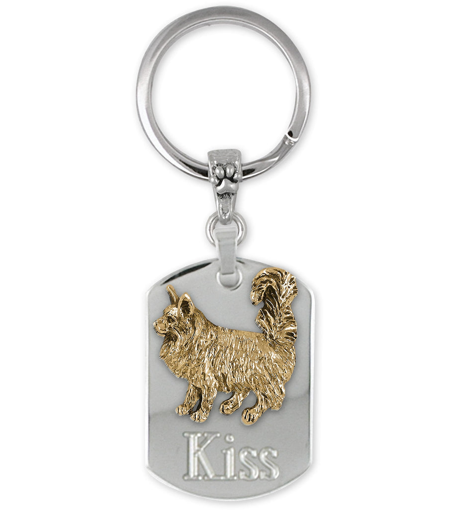Maine Coon Charms Maine Coon Key Ring Yellow Bronze And Stainless Steel Maine Coon Cat Jewelry Maine Coon jewelry