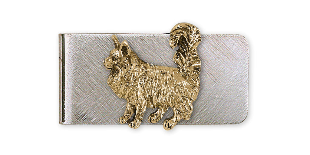 Maine Coon Charms Maine Coon Money Clip Yellow Bronze And Stainless Steel Maine Coon Cat Jewelry Maine Coon jewelry
