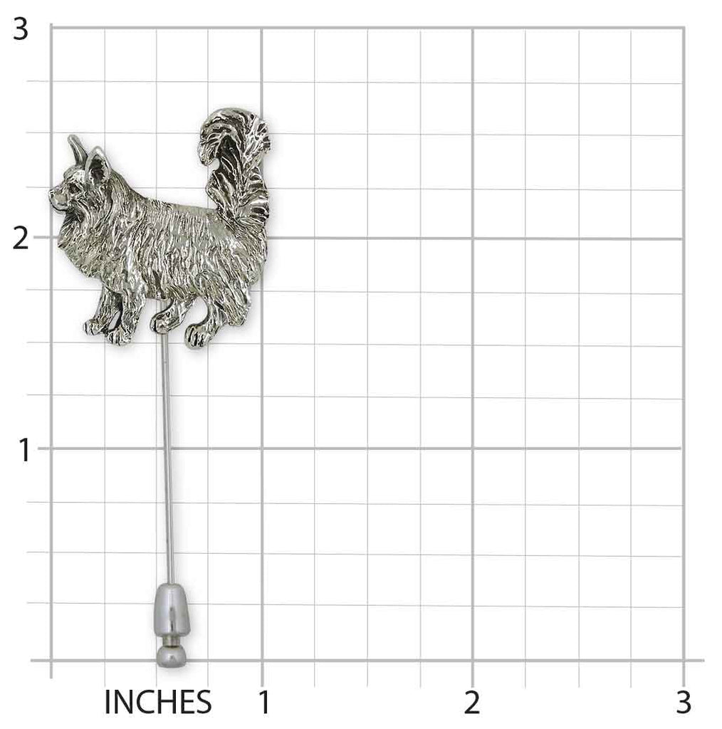 Maine Coon Brooch Pin Sterling Silver Handmade Maine Coon Cat Jewelry  MN14-STP