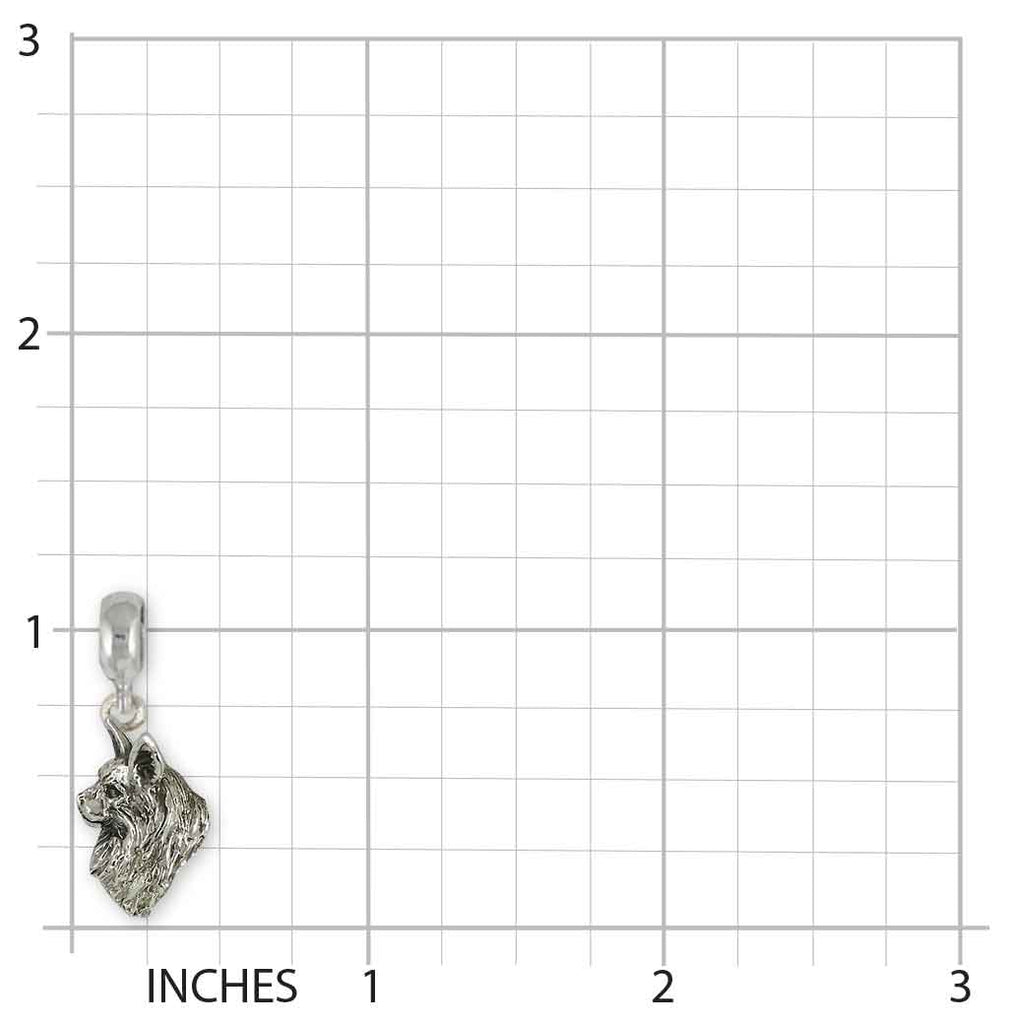 Maine Coon Pandora Charm Slide Sterling Silver Handmade Maine Coon Cat Jewelry This Charm Will Fit A Pandora® Slide Bracelet MN14H-PNS