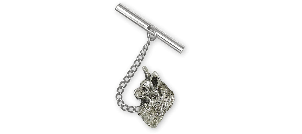 Maine Coon Charms Maine Coon Tie Tack Sterling Silver Maine Coon Cat Jewelry Maine Coon jewelry