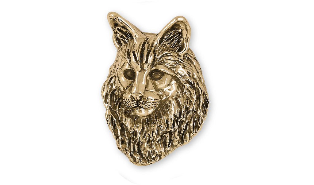 Maine Coon Charms Maine Coon Brooch Pin 14k Gold Vermeil Maine Coon Jewelry Maine Coon jewelry