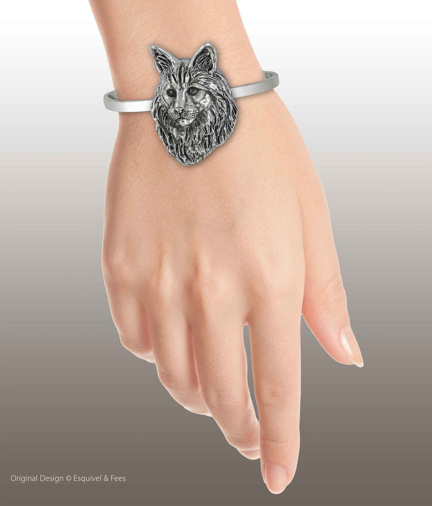 Maine Coon Bracelet Sterling Silver Handmade Maine Coon Jewelry  MN17-CB