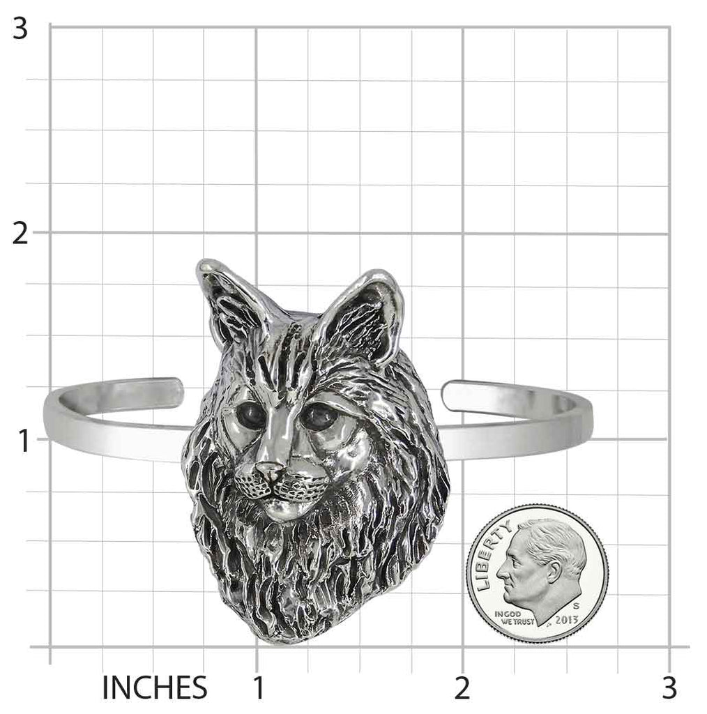 Maine Coon Bracelet Sterling Silver Handmade Maine Coon Jewelry  MN17-CB