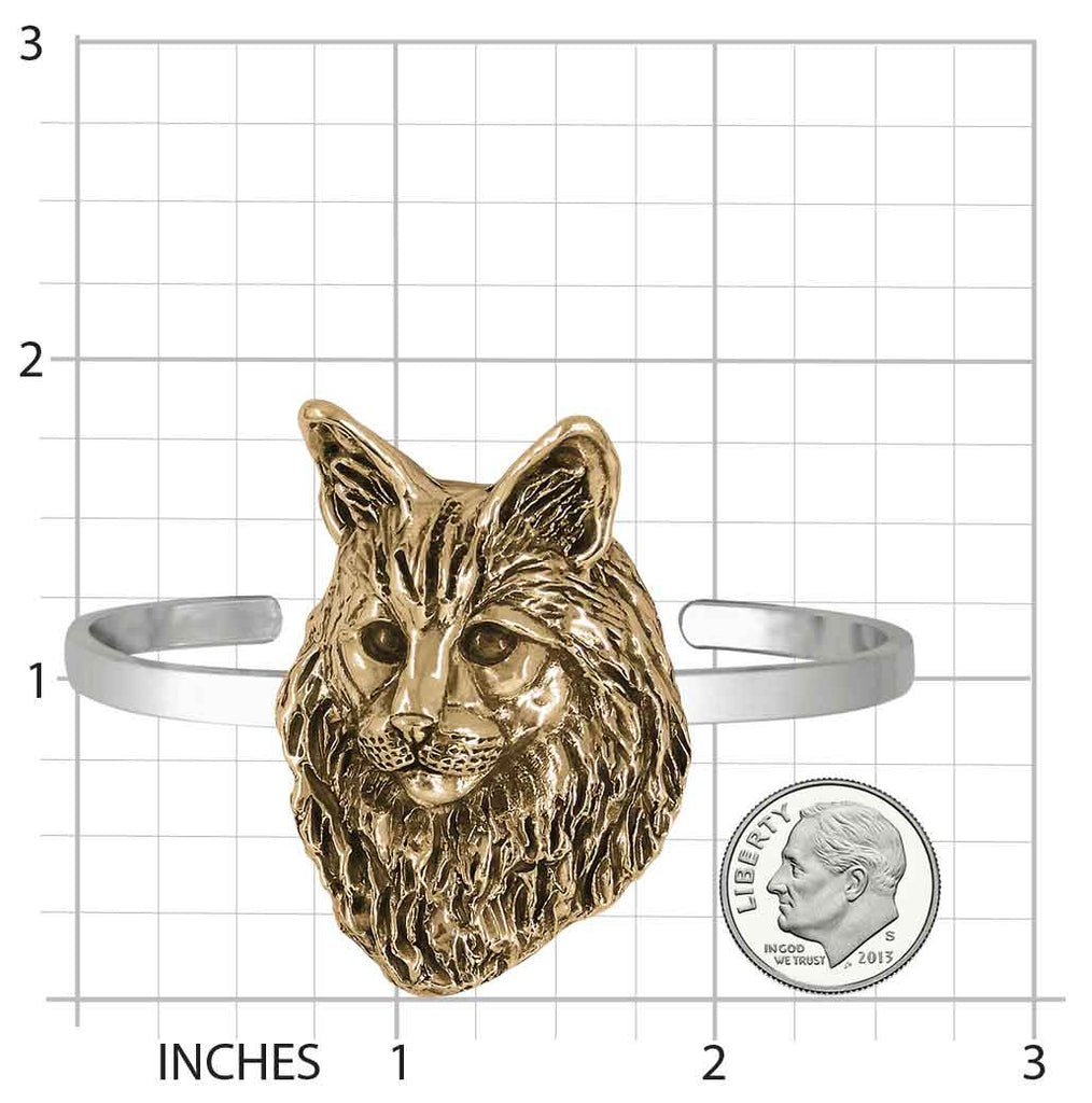 Maine Coon  14k Gold Vermeil Handmade Maine Coon Jewelry  MN17-CBVM