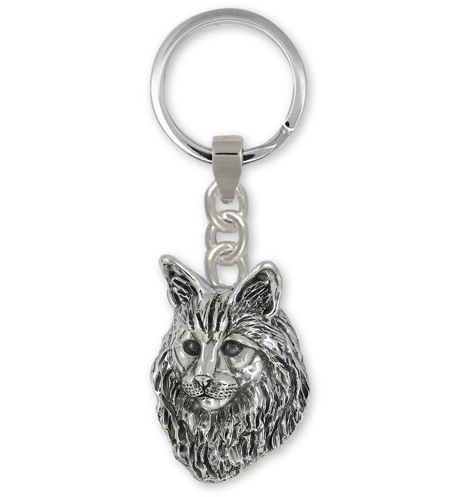 Maine Coon Charms Maine Coon Key Ring Sterling Silver Maine Coon Jewelry Maine Coon jewelry