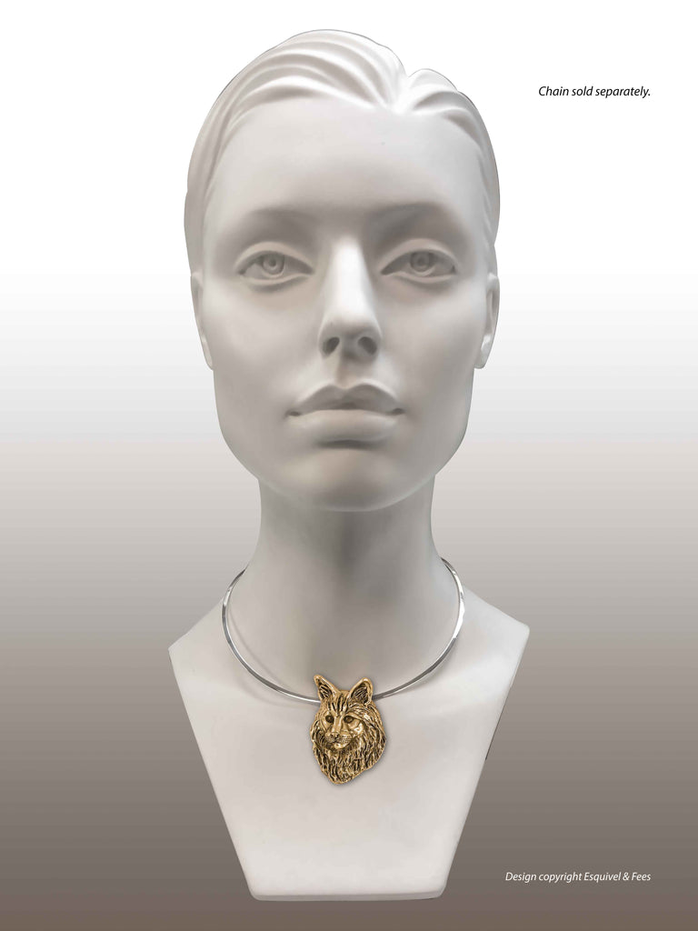 Maine Coon Pendant 14k Gold Vermeil Handmade Maine Coon Jewelry  MN17-PVM