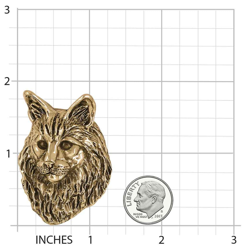 Maine Coon Pendant 14k Gold Vermeil Handmade Maine Coon Jewelry  MN17-PVM
