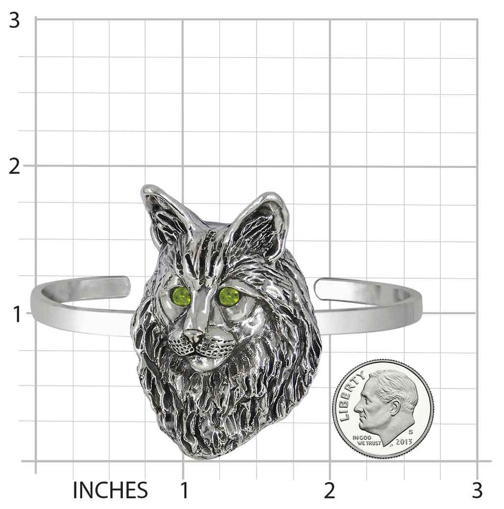 Maine Coon Bracelet Sterling Silver Handmade Maine Coon Jewelry  MN17-SCB