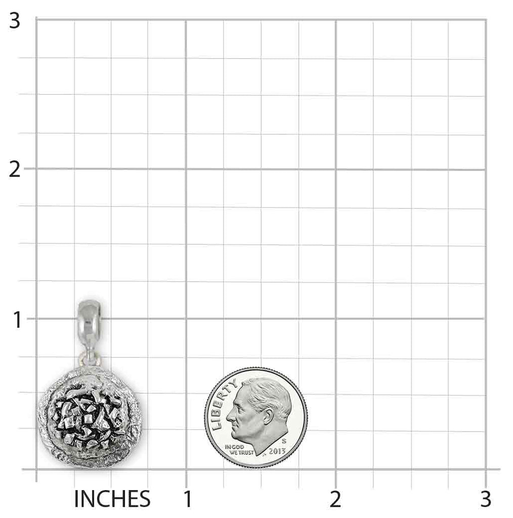 Taco Charm Slide Sterling Silver Taco Bracelet Charm Bead Gift MX1-PNS