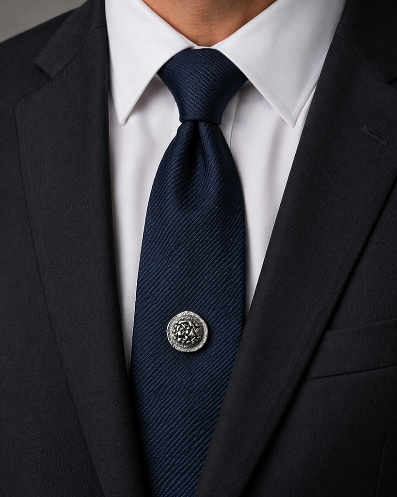 Taco Tie Tack Sterling Silver Handmade Tostada Jewelry  MX1-TT