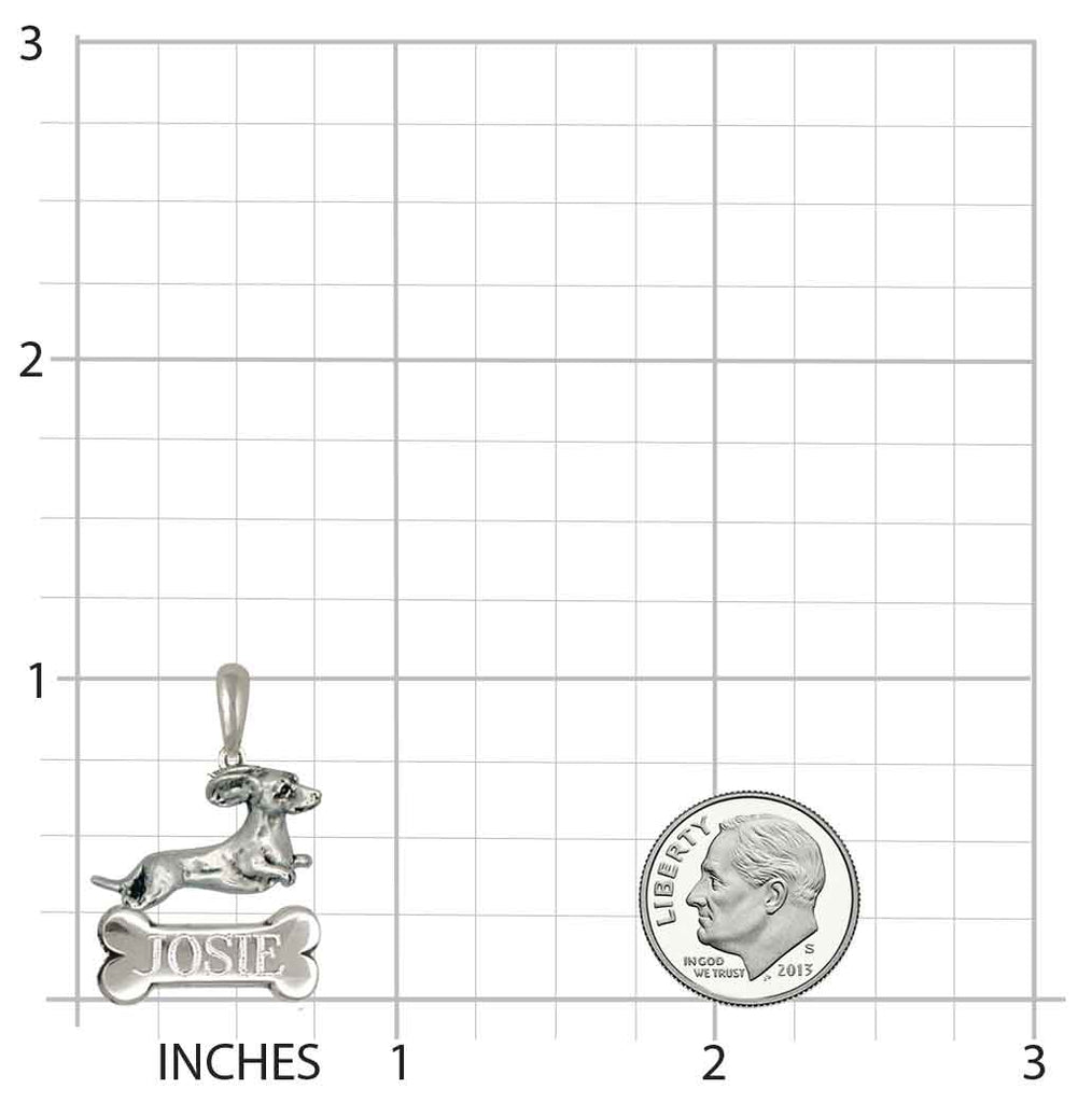 Dachshund Jewelry Sterling Silver Dachshund Pendant Jewelry Handmade Dog Jewelry DA13-NP