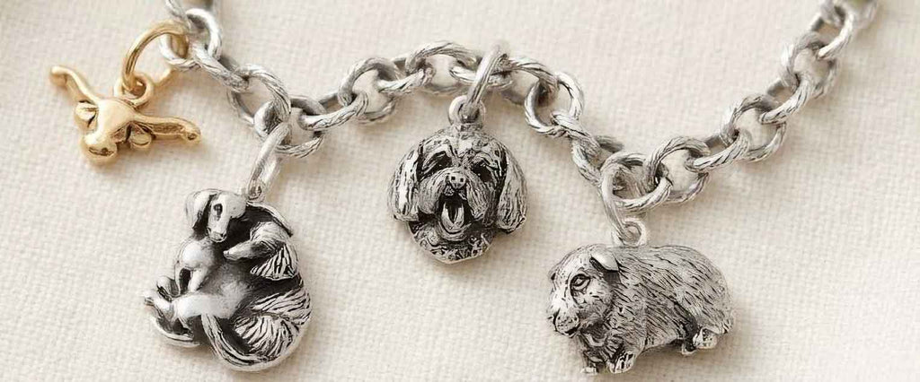 Guinea Pig Jewelry Sterling Silver Handmade Guinea Pig Charm  GP121X-C