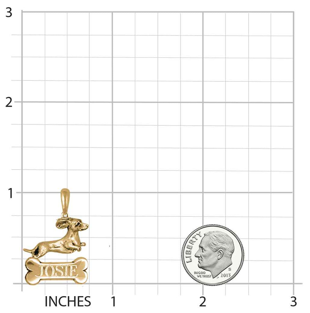 Dachshund Jewelry 14k Gold Dachshund Pendant Jewelry Handmade Dog Jewelry DA13-NPG