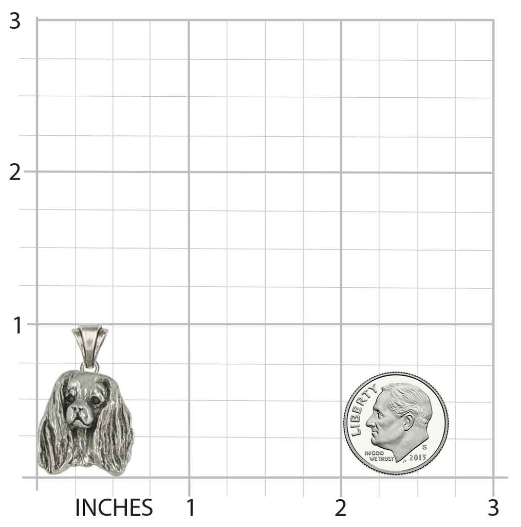 Cavalier King Charles Spaniel Jewelry Sterling Silver Handmade Cavalier Pendant  CVL2-P