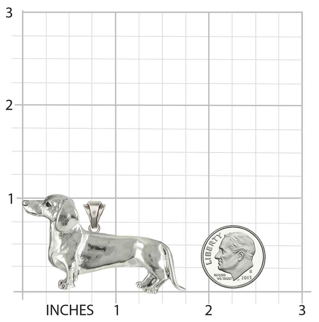 Dachshund Jewelry Sterling Silver Handmade Dachshund Pendant  D53-P