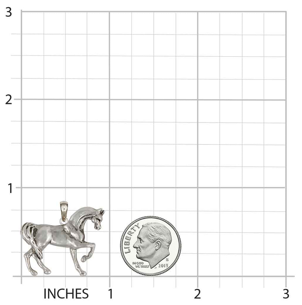 Horse Pendant Jewelry Sterling Silver Handmade Horse Pendant EQU12-P